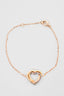 Cartier 18K Three Gold Toned Heart Bracelet
