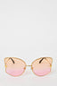 Louis Vuitton Gold Pink/Orange Ombre Sunglasses