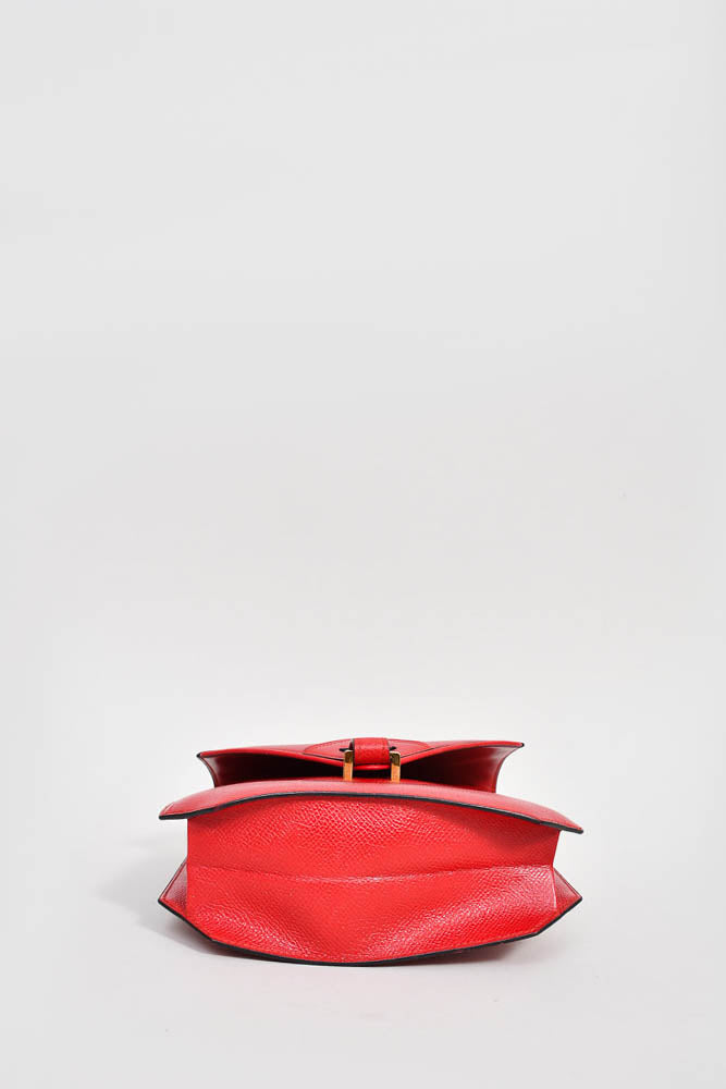 Hermes Vintage Epsom Red Leather Envelope Messenger Bag