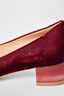 Salvatore Ferragamo Red Velvet Bow Heeled Flats Size 35.5