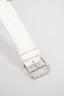 Hermes White Croc Leather Heure H Double Jeu Watch