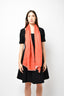 Hermes Red/White Stripe Cashmere/Silk Scarf