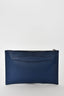 Prada Blue Saffiano Zip Pouch