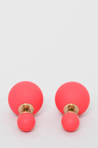 Christian Dior Hot Pink Double-Ended Tribales Pearl Earrings