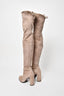 Stuart Weitzman Beige Suede Heeled Knee Length Boots Size 9.5