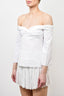 A.L.C White Long Sleeve Off-the-shoulder Top Size 0