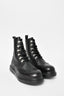 Alexander McQueen Black Lace-Up Combat Boots Size 43 Mens