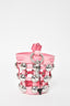 Alexander Wang Pink Suede Silver Studded Basket Keychain