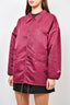 Balenciaga Burgundy Nylon Button Up Jacket Size 42