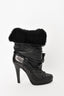 Barbara Bui Black Leather/Fur Lined Boots Size 39