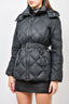Burberry London Black Down Belted Puffer Jacket with Nova Check Interior Size S