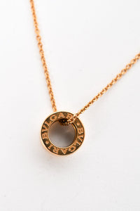 Bvglari 18K Gold/Black "B.Zero1" Ring Necklace
