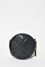 Pre-loved Chanel™ Black Lambskin Leather Circle Bag with Gold Embellishments