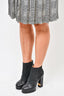 Chanel Black Leather Platform Chelsea Boots Size 41