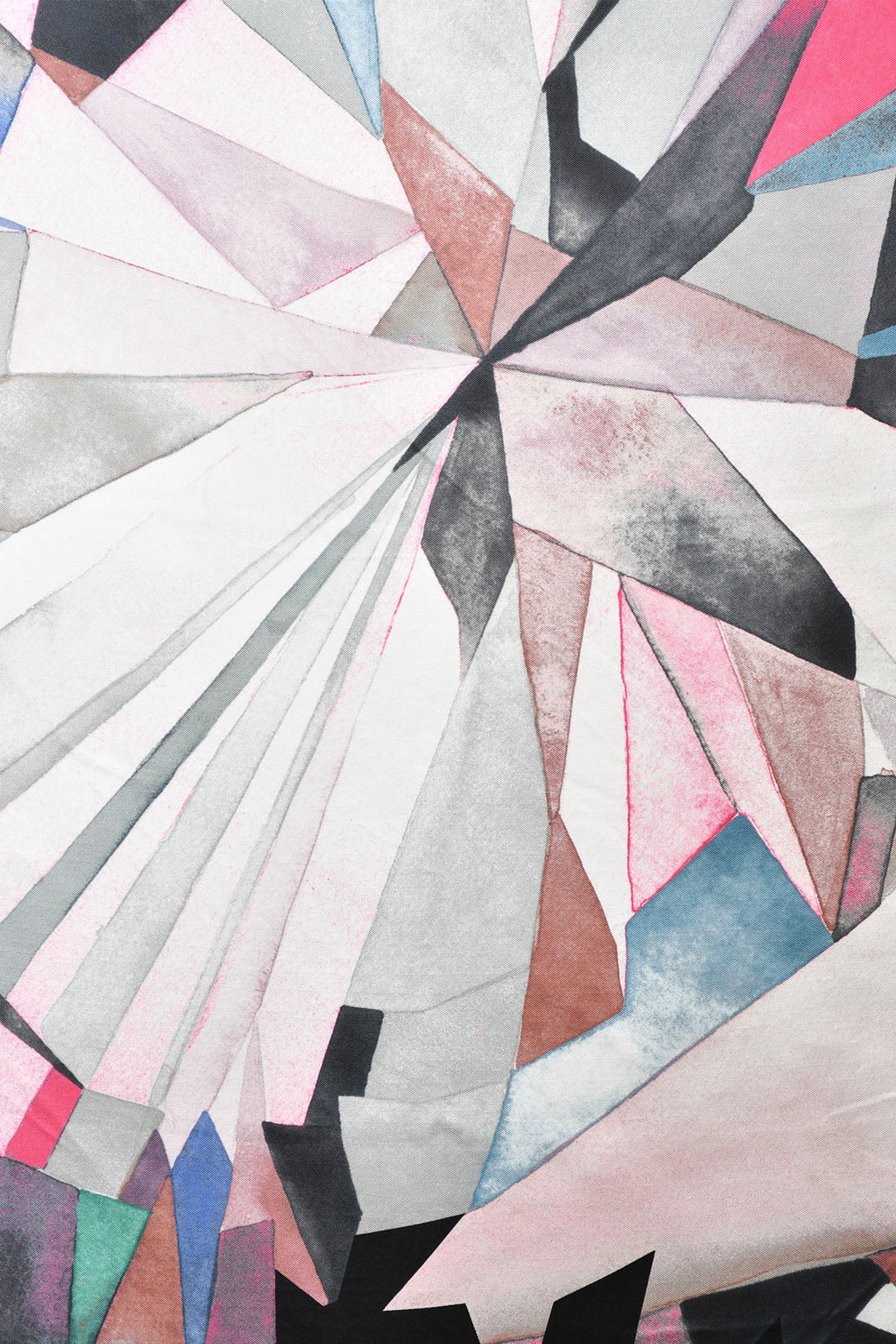 Chanel Pink/Blue Geometric Printed Silk Scarf