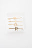Christian Dior Gold Toned Logo Hair Pins