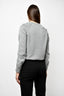 Christian Dior Grey Knit Logo Sleeve Crewneck Sweatshirt Size M