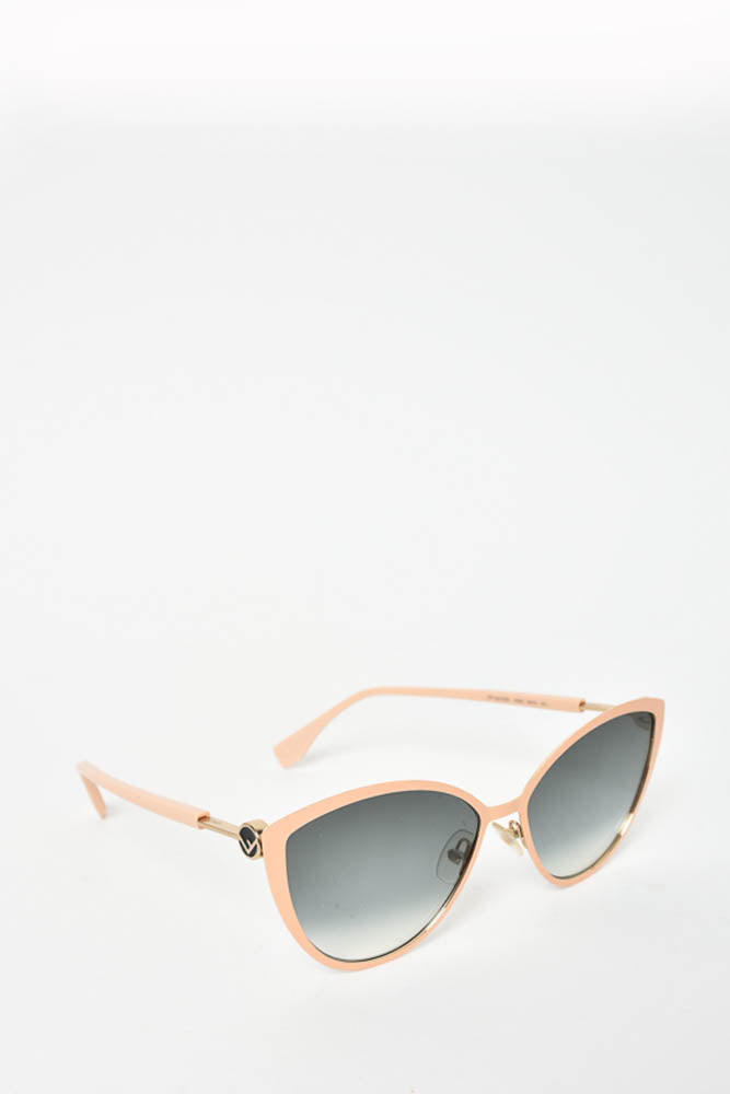 Fendi Pink Cat Eye Sunglasses with F Circle Sides