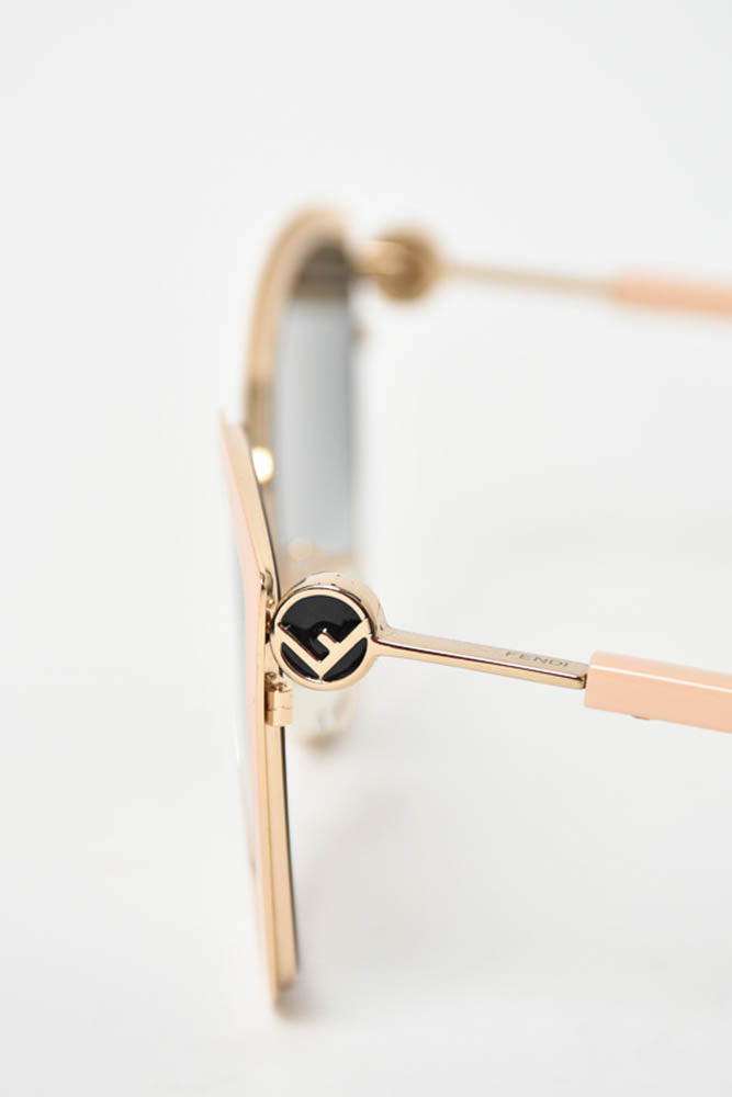 Fendi Pink Cat Eye Sunglasses with F Circle Sides