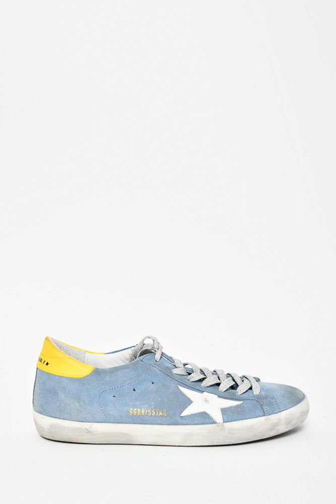 Golden Goose Blue/Yellow Suede Low Top Sneakers Size 11 – Mine & Yours