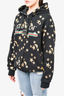 Gucci Black/Gold Star/Moon Cotton Button-Up Hoodie Size M