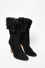 Gucci Black Suede Fur Lined Boots Size 37