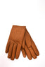 Hermes Brown Leather H Gloves with Cashmere Lining Size 8