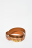 Hermes Brown 'Gold' Epsom Leather Tressage 40mm Bag Strap