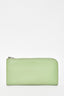 Hermes Mint Togo Leather Long Half Zip Wallet with Pouch