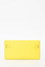 Hermes Yellow Chevre Leather Kelly Wallet 'To Go' with Strap