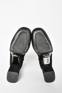 Prada Black Suede Platform Boot Size 39