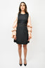 Roksanda Black/Pink Ruffle Sleeve Dress Size 8