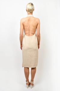 The Row Beige Cashmere Halter Dress Size 6