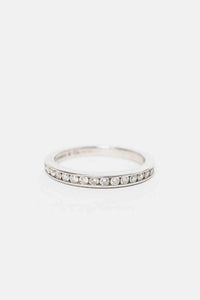 Tiffany & Co. Platinum Half Diamond Wedding Band Size 6
