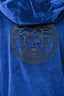 Versace Navy Blue Velour Leather Medusa Track Suit Set Size M