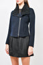 Vince Black Wool/Shearling Lined Jacket Size S