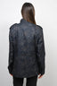 Etro Black/Brown Floral Print Nylon Zip Up Jacket Mens