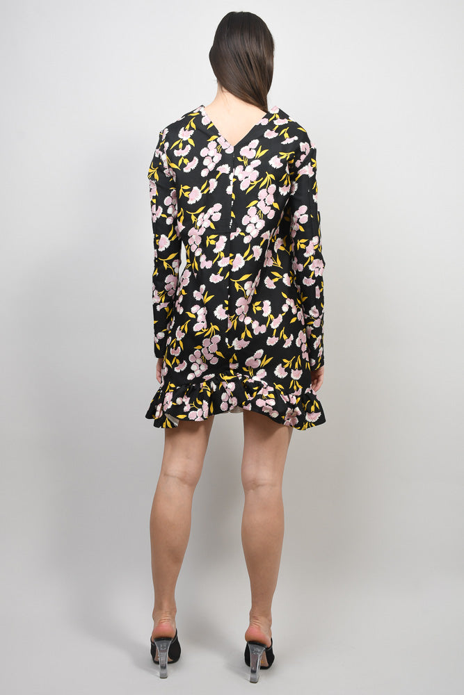 Marni Black Floral Dress Size 38