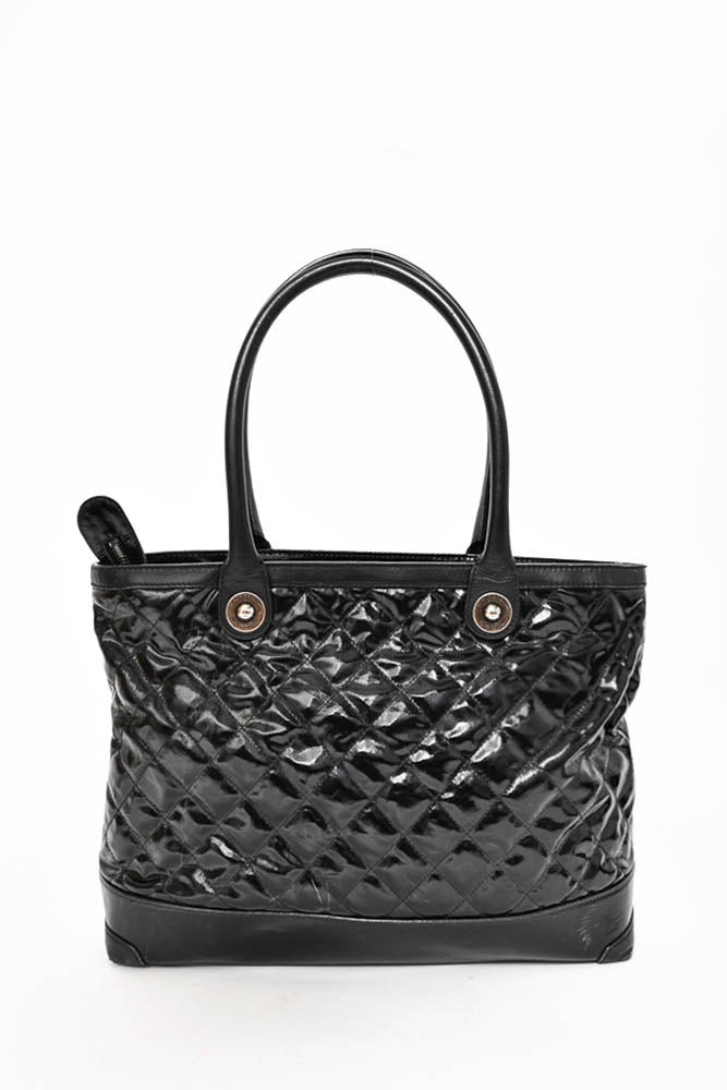 Chanel Black Quilted Patent Leather 31 Rue Cambon Tote Bag – Mine & Yours