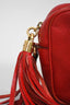 Gucci Red Leather Soho Disco Camera Bag with Tassle
