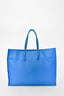Balenciaga Blue Crinkled Leather Motocross Papier Tote