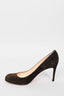 Christian Louboutin Brown Suede Round Toe 'Simple Pump 85' Size 42
