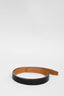 Hermes Black/Brown Leather Reversible Belt Size 110 (No Buckle)