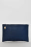 Prada Blue Saffiano Zip Pouch