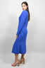 David Koma Blue Sequin Trimmed Long Sleeve Dress Size 14