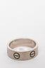 Cartier 18K White Gold 55mm Love Ring Size 50