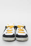 Christian Dior White/Black Leather Sneakers w/ Yellow Laces Size 28 Kids