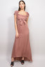 Valentino Dusty Rose Silk Bow Gown Size 6