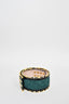Balmain x H&amp;M Green Suede Wide Waist Belt with Gold Hardware Detail