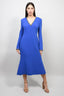 David Koma Blue Sequin Trimmed Long Sleeve Dress Size 14